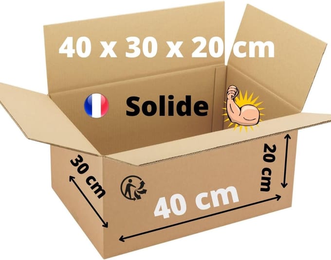 Verhuisdozen Set - Verzenddozen Stevig - Spullen Opslaan - Dubbelgolf Karton - 40 x 30 x 20 cm - Bruin