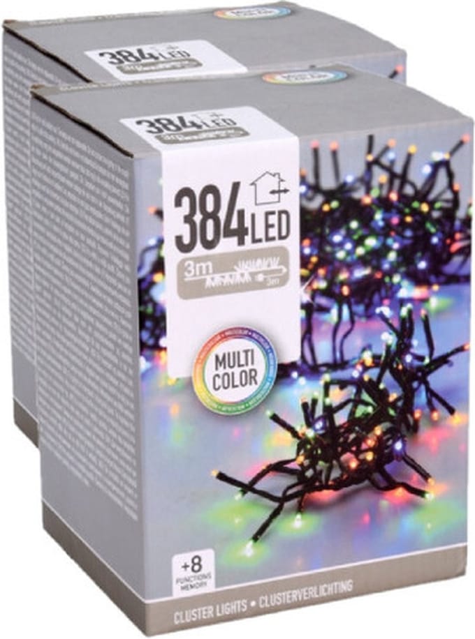 Christmas Decoration clusterverlichting multi 384 leds- 2x - 280 cm