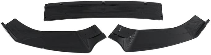 Front bumperlip 3 - delig - voor VW Golf MK7 2014 - 2017 - glanzend zwart