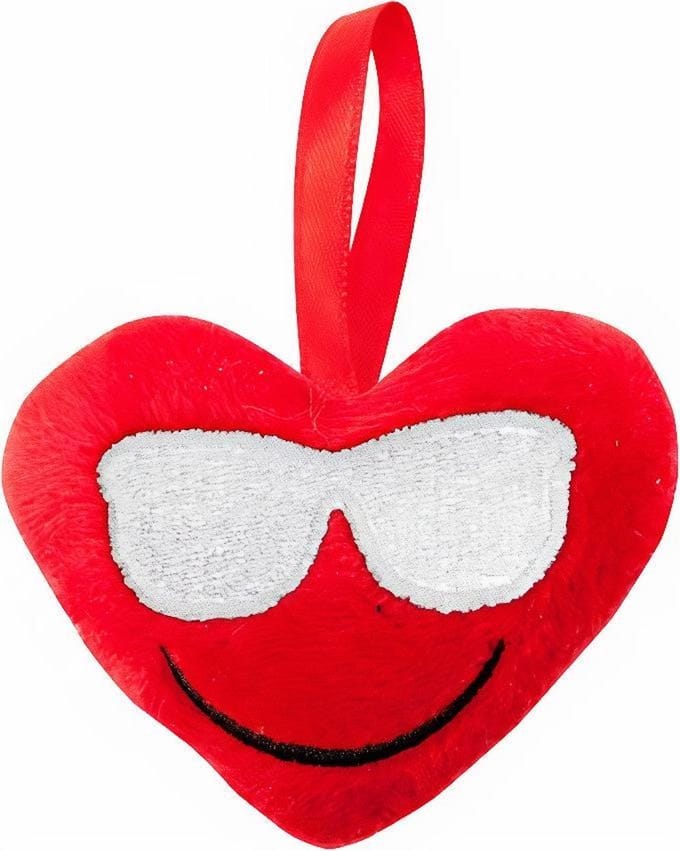 Verhaak Sleutelhanger Hartje Bril 6,5 Cm Rood