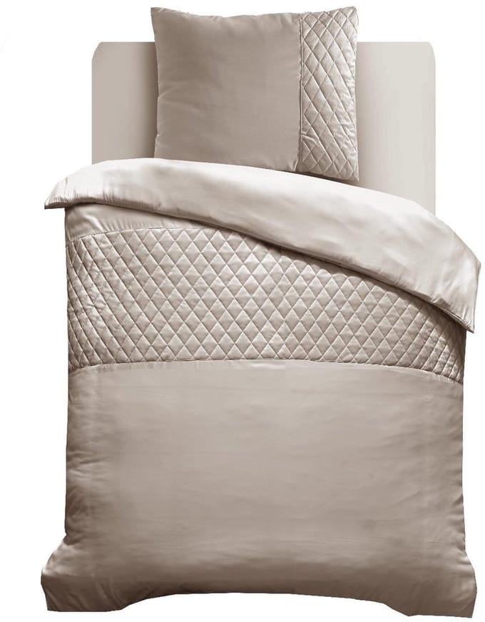 Husch Dekbedovertrek Velvet Band - 140x200/220 - Beige