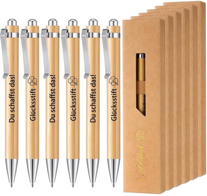 SPHProducts - Motiverende balpen set - Houten pennen - Inspirerende