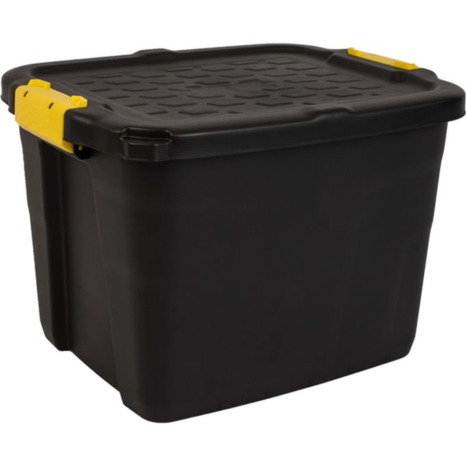 Opbergbox Bankers Box 42 liter met handgrepen robuust zwart