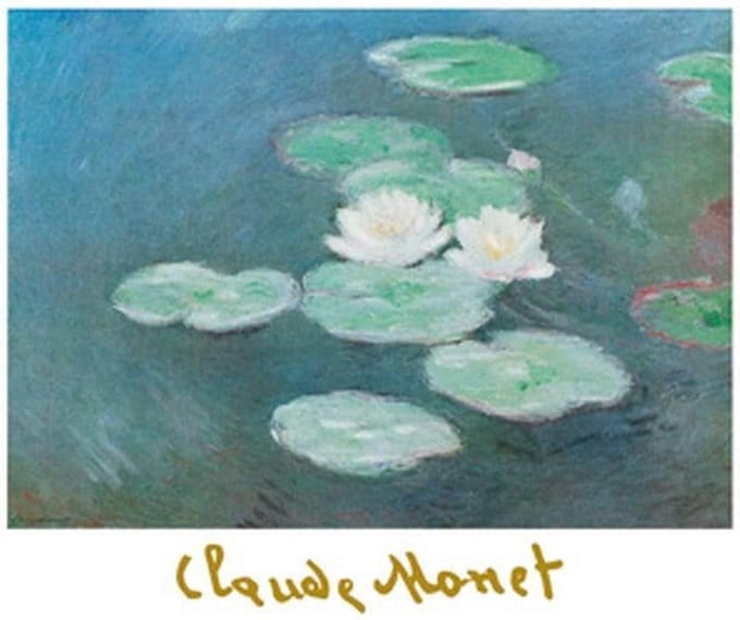 Kunstdruk Claude Monet - Ninfee nella luce 80x60cm