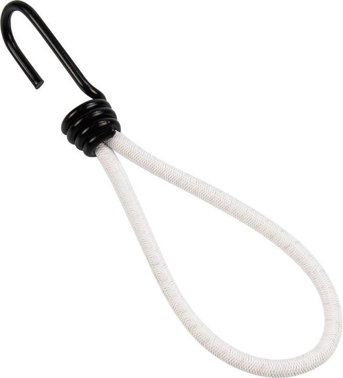 Afdekzeilwinkel - Spanner met haak 18cm elastiek wit spinhaak