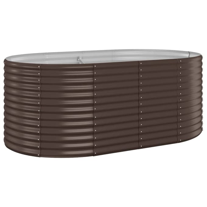 vidaXL - Plantenbak - 175x100x68 - cm - gegalvaniseerd - staal - bruin