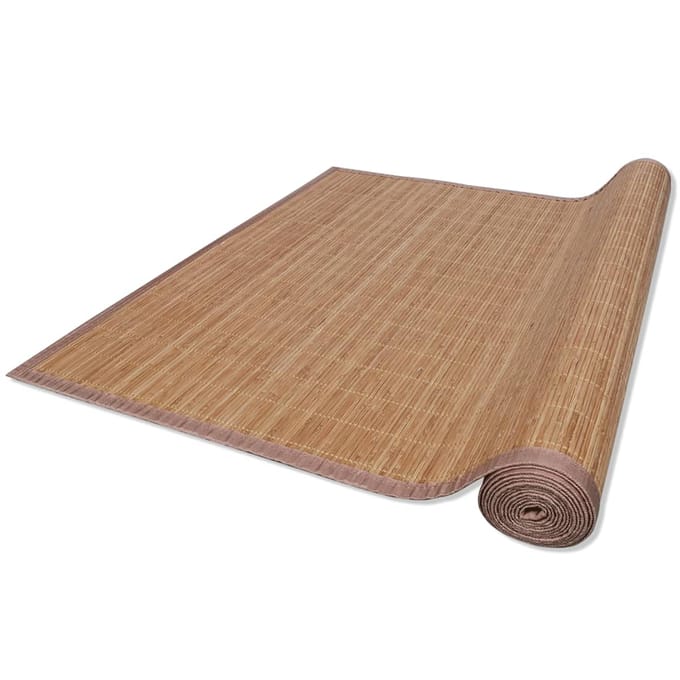 vidaXL - Tapijt - rechthoekig - 80x300 - cm - bamboe - bruin