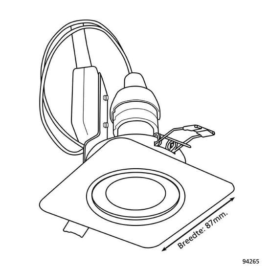 EGLO Peneto - Inbouwspotje - LED - 87X87mm. - Brons - Richtbaar