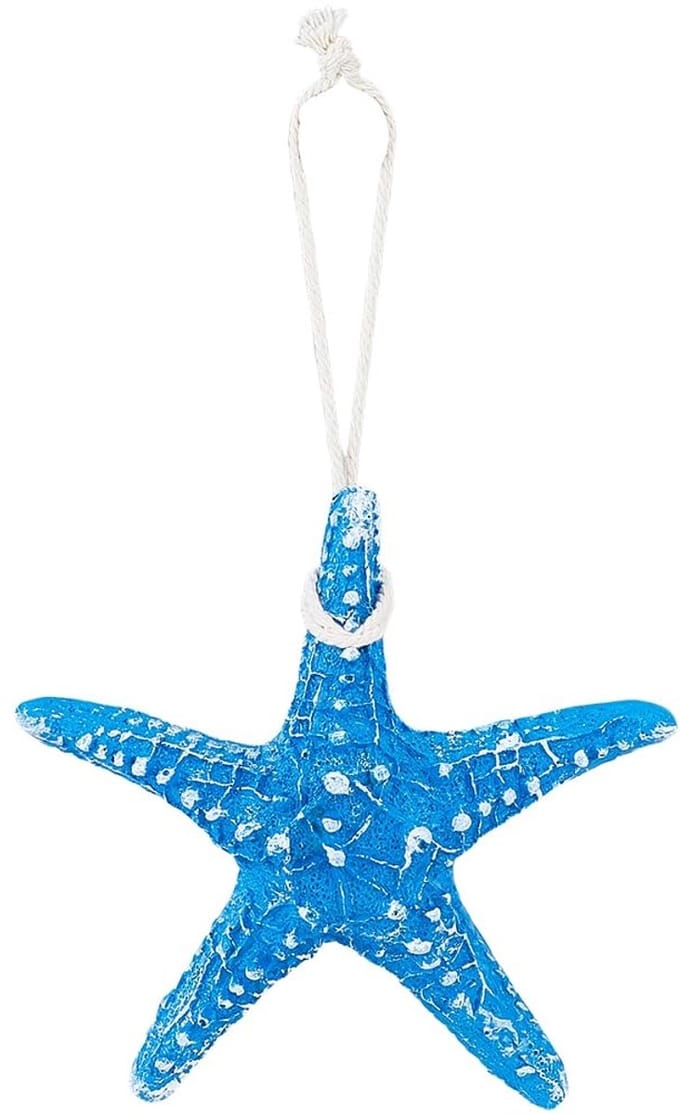 Dailygoods - Decoratieve Blauwe Zeester van Kunsthars 21 cm