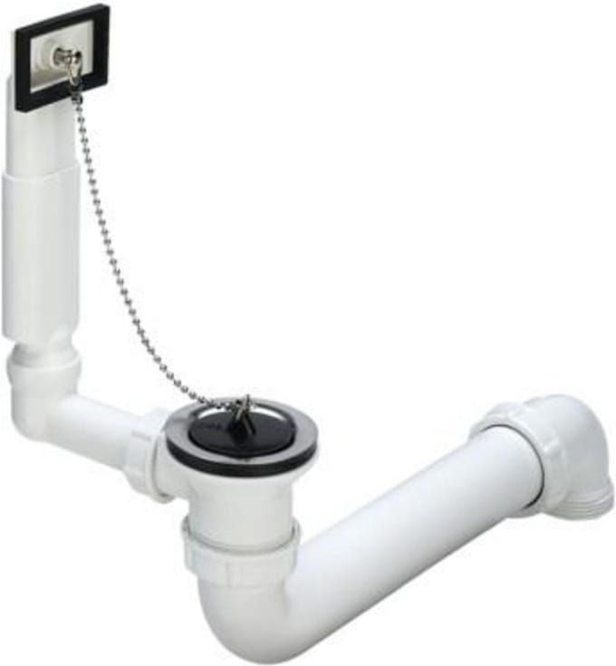 Viega afvoer overloop garnituur 6/4 70mm met stop met ketting