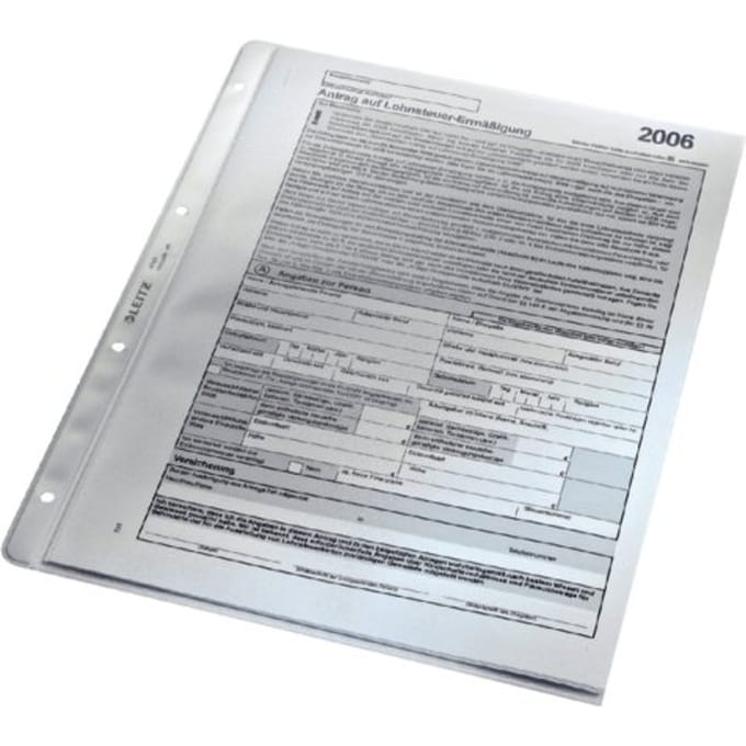 Leitz Premium Showtas A4 PP - 30% Gerecycled Plastic - 4-gaats - 100 stuks - Transparant