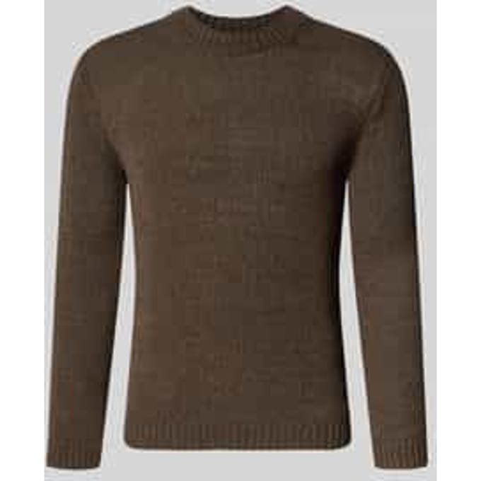 regular fit gebreide pullover van katoenmix