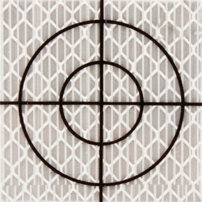 Meetstickers - 50x50mm - Reflecterend - Wit