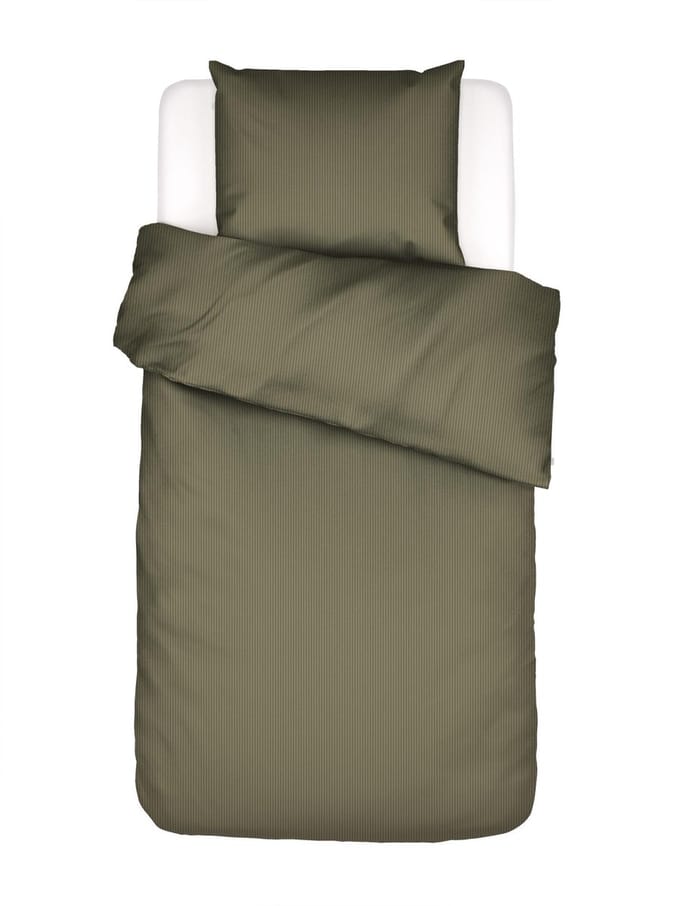 Essenza Coletta Dekbedovertrek Lyocell-Katoenmix Mosgroen - Eenpersoons – 140x200/220 cm
