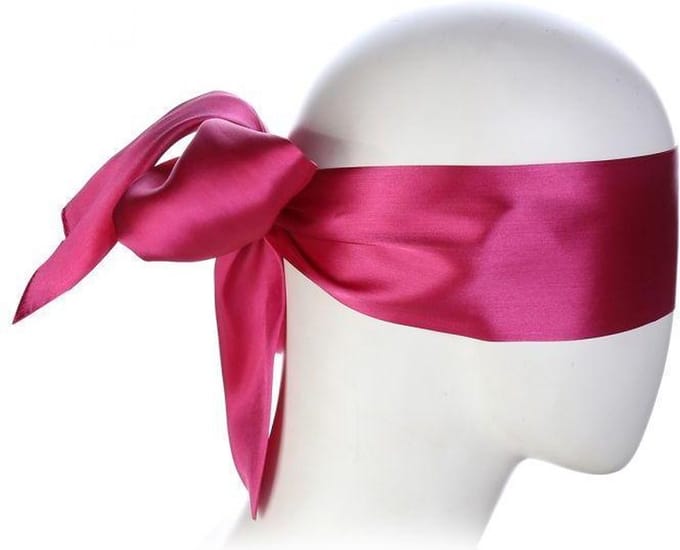 Blinddoek Van Roze Satijn