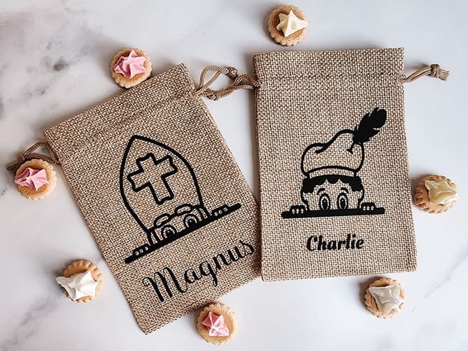 Sinterklaas jute zakje - Gepersonaliseerd - Sinterklaas - Snoepzakje