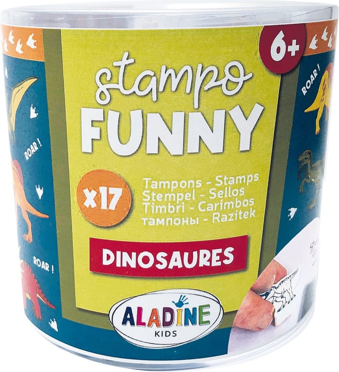 Aladine Aladine Stempel Set Stampo Funny Dinosaurussen 17 stuks