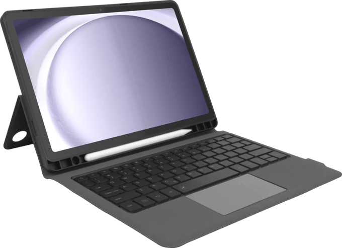 BlueBuilt Samsung Galaxy Tab A9 Plus Toetsenbord Hoes QWERTY Zwart