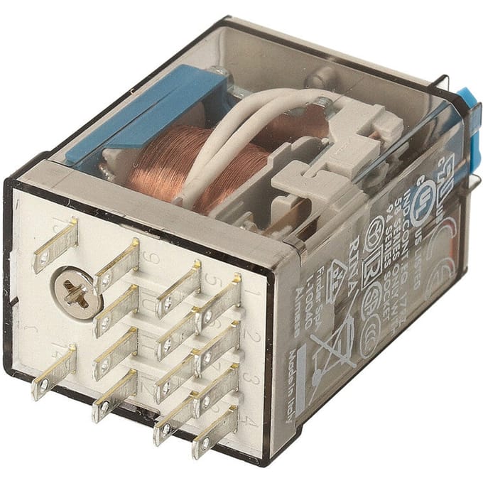 Finder 55.34 Industrieel Relais 4CO 7A 12VDC Met Testtoets - 55.34.9.012.0040