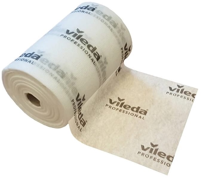 Vileda stofwisdoek met kleefmiddel 60x20 cm wit - Rol 75 stuks