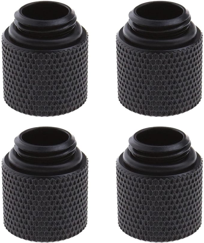 Dailygoods - 4 Stuks G1/4 Adapter voor Waterkoeling in Zwart