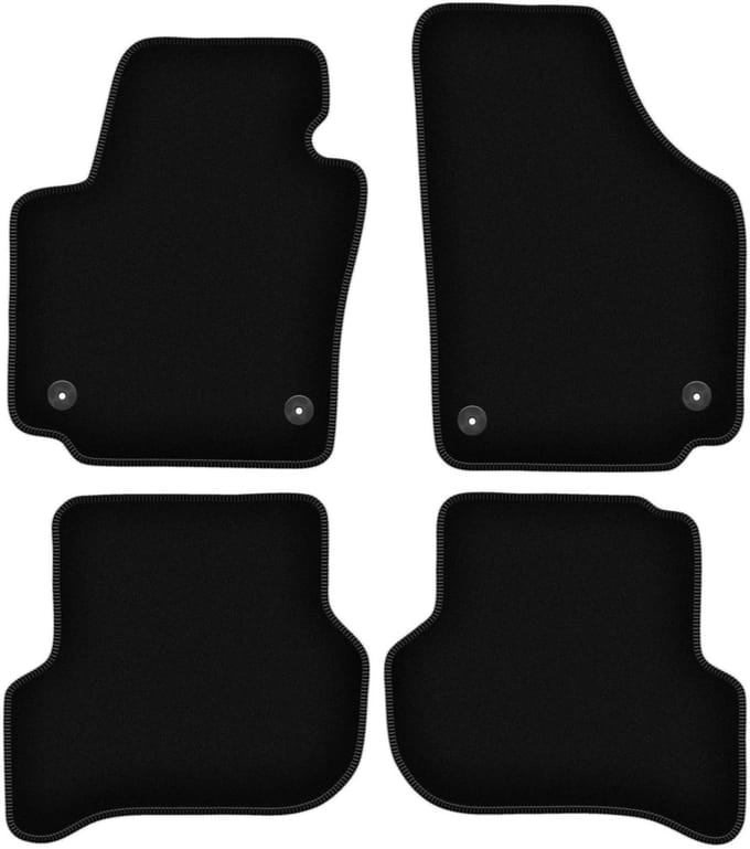 BASIC zwarte veloursmatten voor: Seat Altea XL minivan (08.2008-2015)