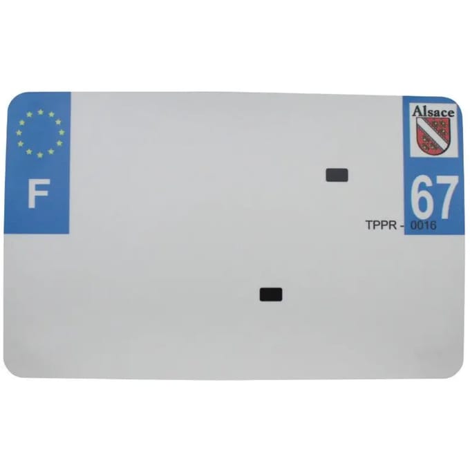 Blanco PVC nummerplaatstrip Top Plaq 67