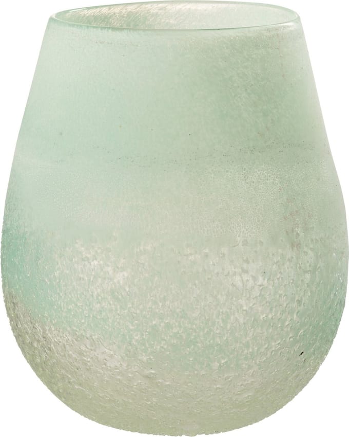 J-Line windlicht Scavo - glas - aqua - large