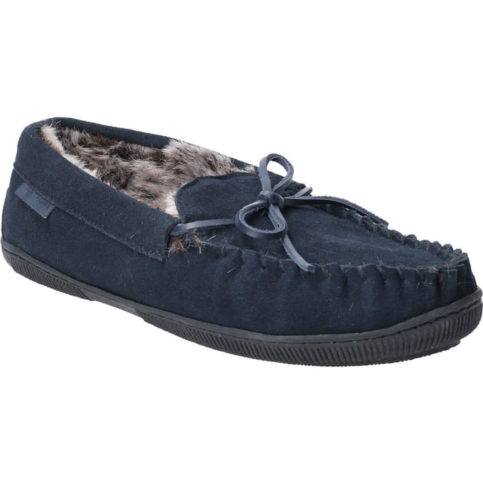 Hush Puppies Heren Ace Slip On Leren Slipper (Marine)