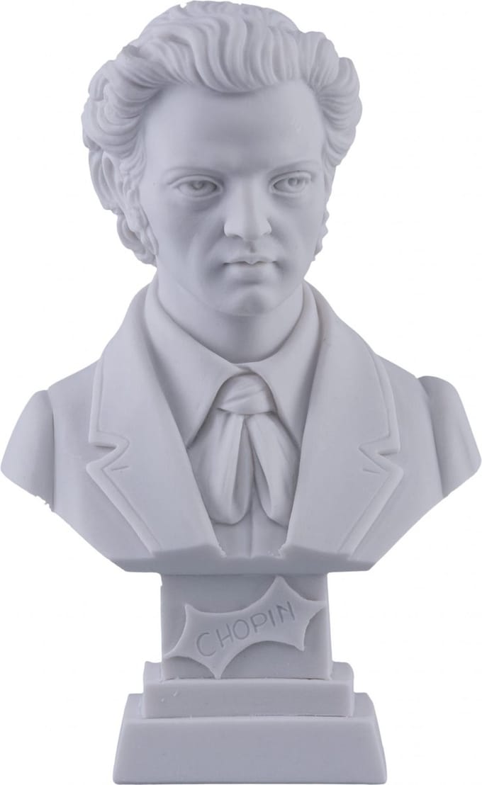 Music Gifts - Albast borstbeeld Chopin 11cm