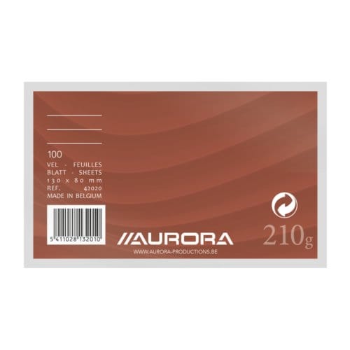 Systeemkaart Aurora 130x80mm lijn met rode koplijn 210gr wit 100 vel