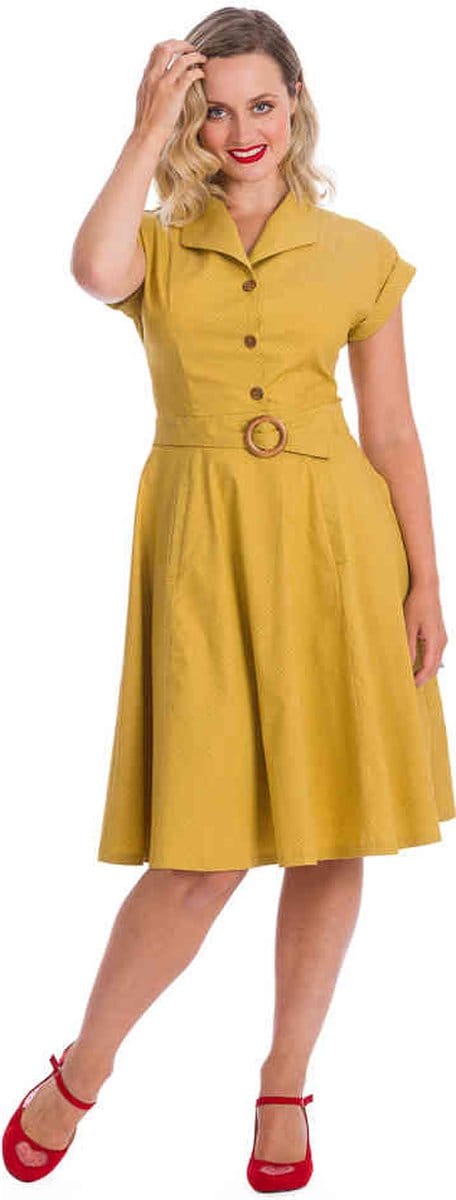 Dancing Days - SPOT PERFECTION Flare jurk - L - Groen