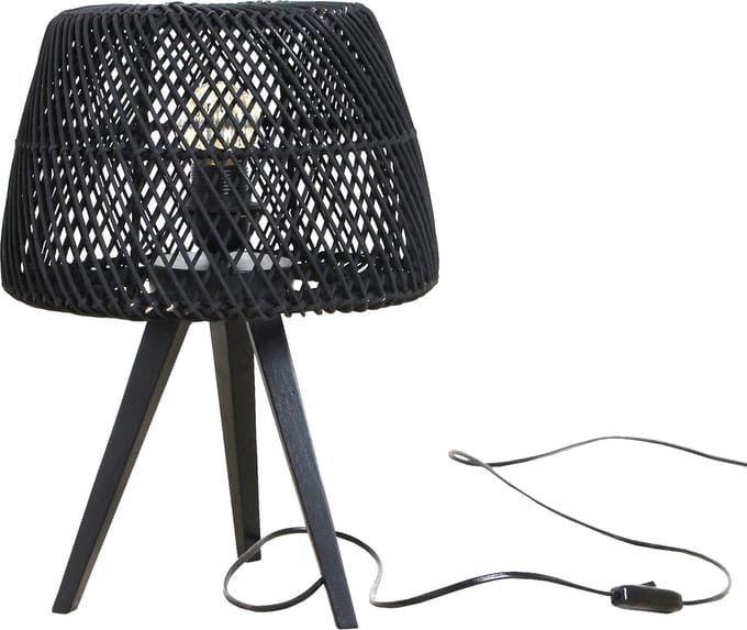 Raw Materials Maze Tafellamp - Driepoot - Rotan - 29x29x42 cm
