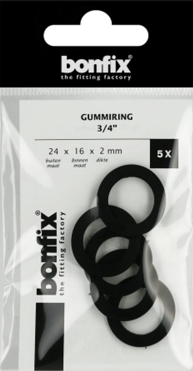 BONFIX Gummiring 3/4" (24 x 16 x 2 mm) 5 stuks