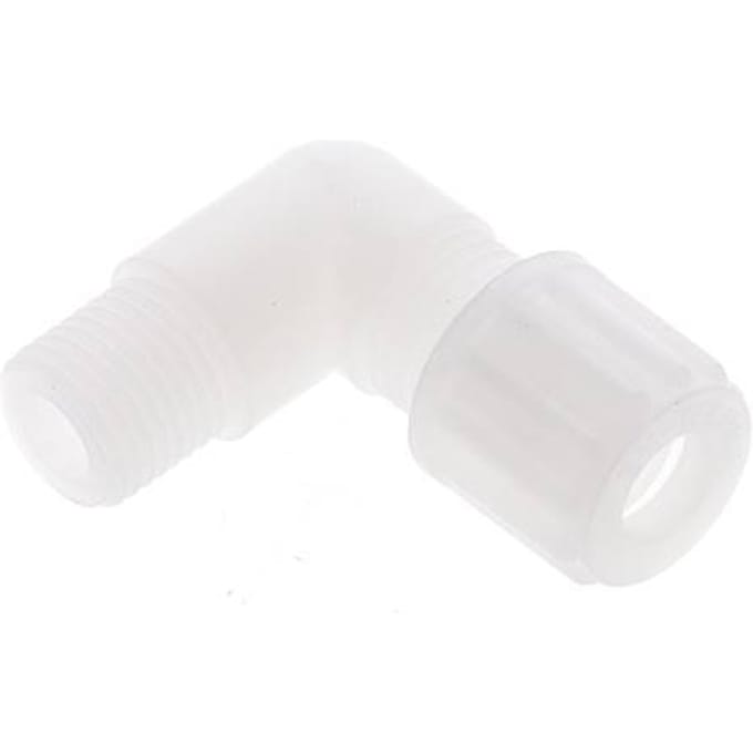 8x6mm & G1/4'' PVDF L-Vorm Knelfitting Buitendraad 10bar