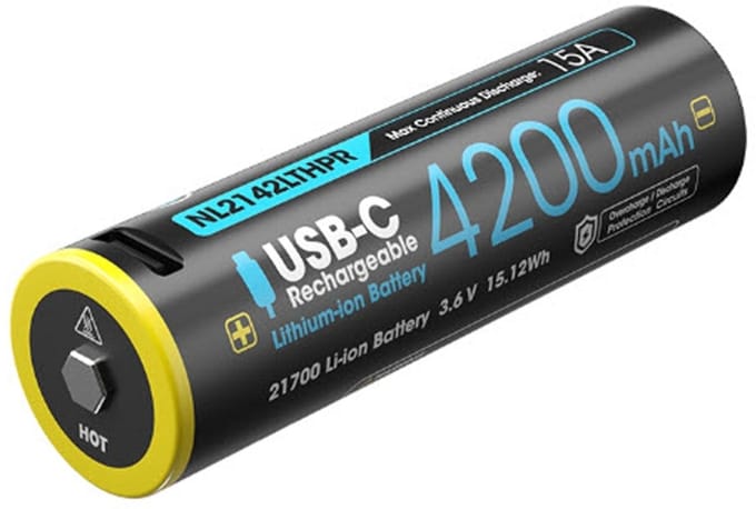 Nitecore NL2142LTHPR USB Oplaadbare 21700 Li-Ion batterij 4200mAh