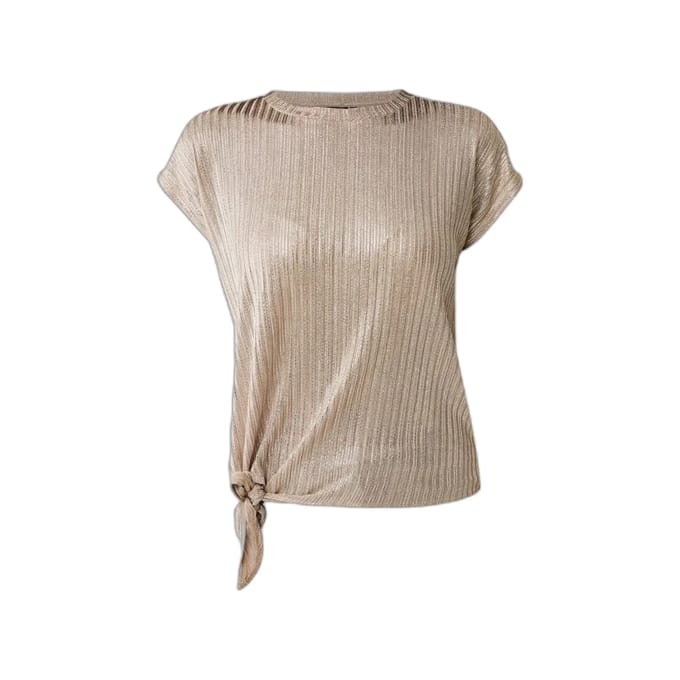 Dames T-shirt van lurex met ribbelstructuur Mexx