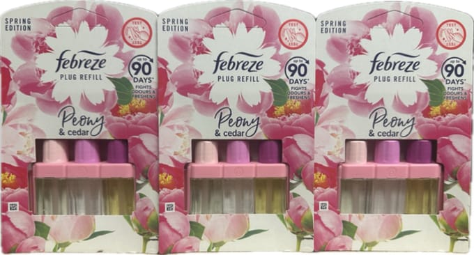 Febreze Luchtverfrisser navulling 3Volution Peony & Cedar 3 x 20 ml