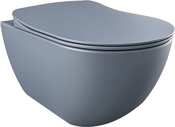 Creavit design ophang wc Rim Off mat Basalt