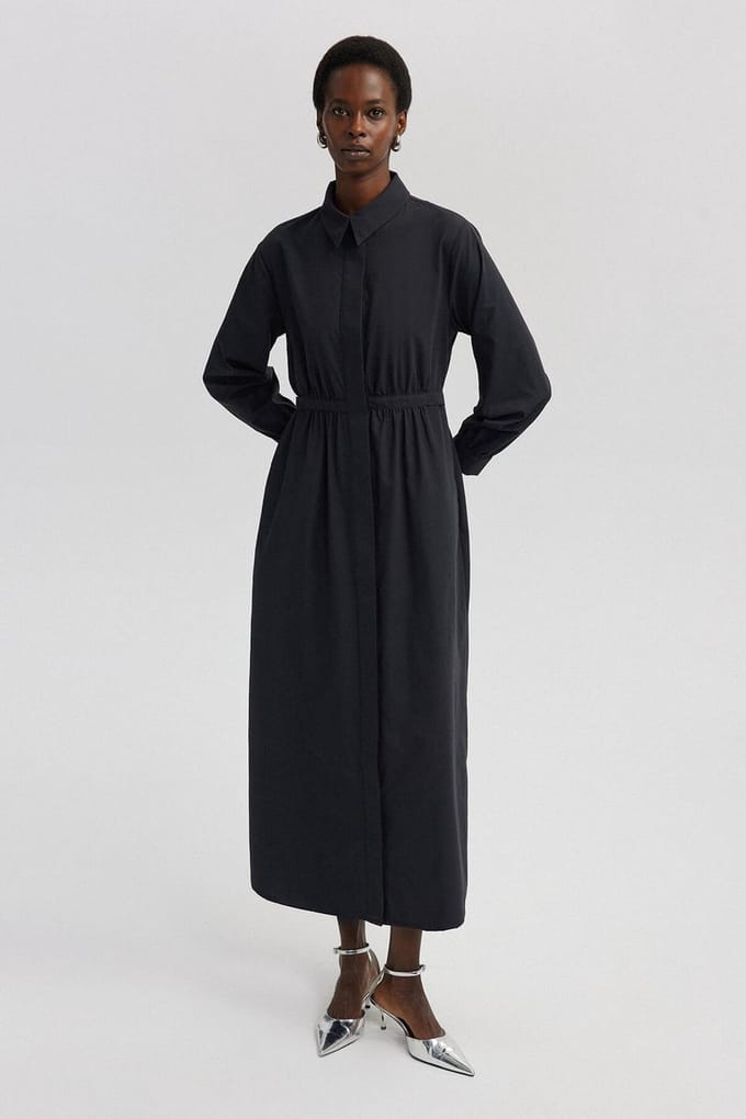 Touché Privé - Blousejurk met tailledetail - Zwart - Dames