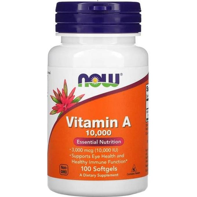 Nu voedingsmiddelen, vitamine A, 100 softgels 10,000 IU