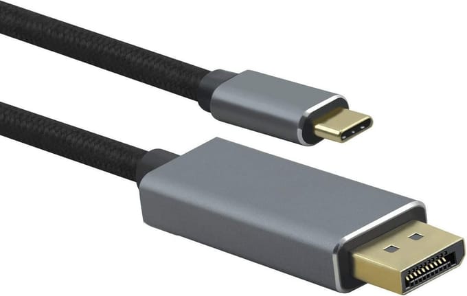 Anschlusskabel, USB 3.1 Type-C� St./DisplayPort St, PREMIUM, 1,8m, schwarz