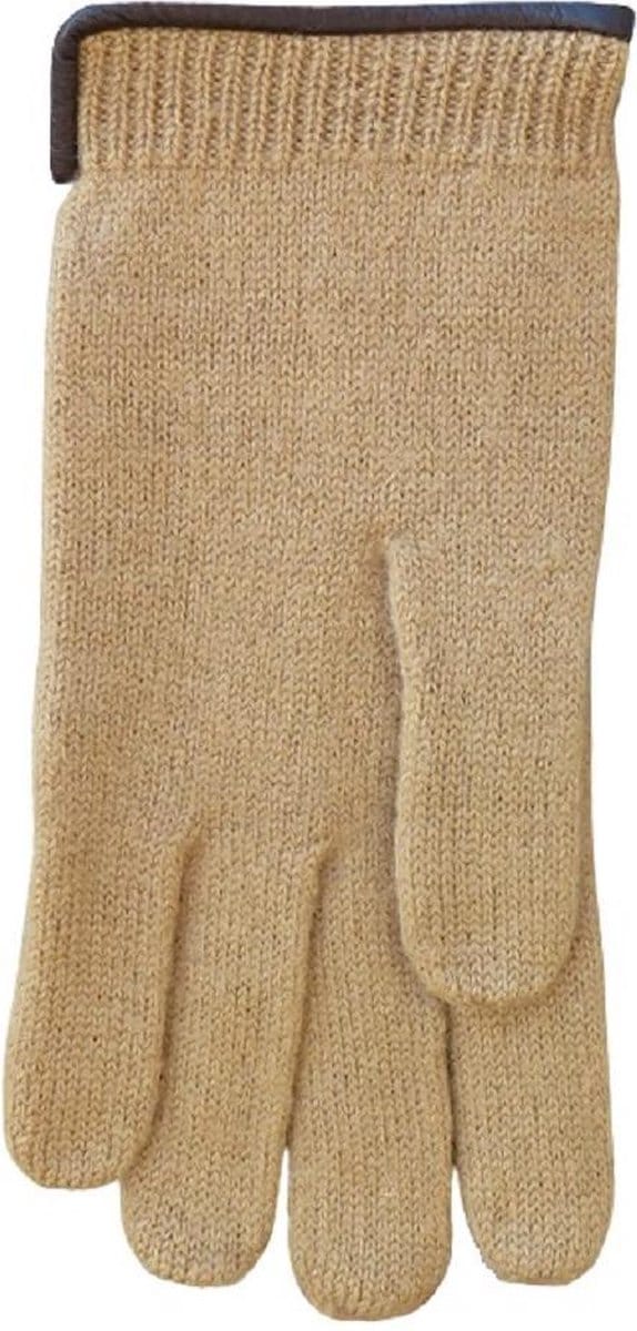 Handschoenen dames van 100% wol en met echt leren randje