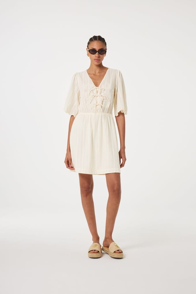 Fabienne Chapot Rory Dress Cosy White Maat: 40 | Mini Jurken Outlet | Dames | Wit
