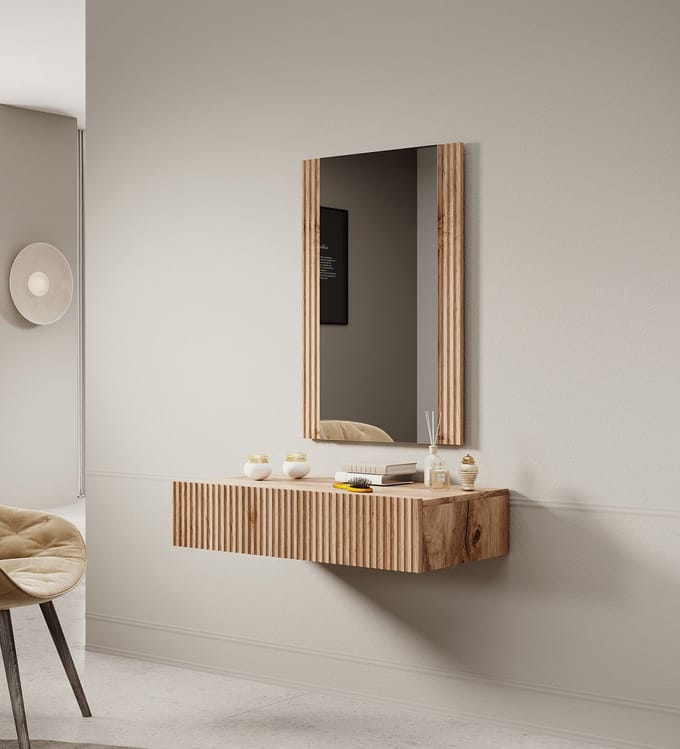 Meubella - Kaptafel Vintar - Eiken - 80 cm