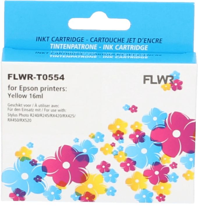 FLWR - Cartridges / Epson T0554 / geel / Geschikt voor Epson
