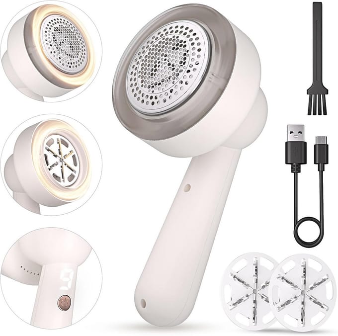 Elektrisch Pluisscheerapparaat met LED Scherm en USB Oplaadfunctie