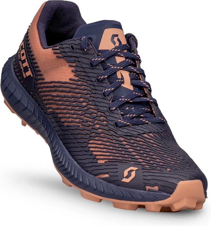 Women's boots scott supertrac amphib running dark blue-rose beige, 42