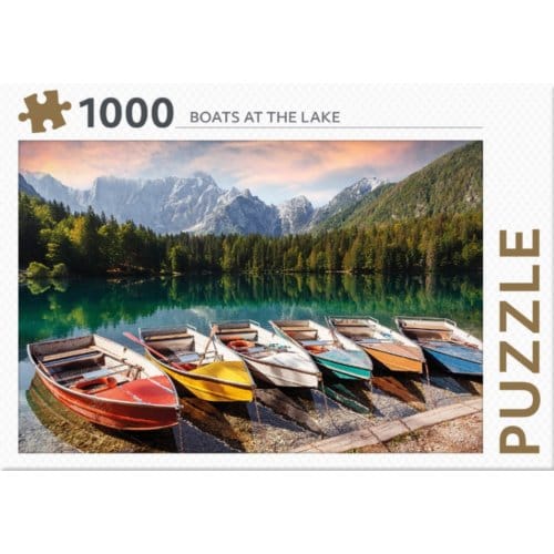 Rebo legpuzzel - 1000 st - Boats at the lake - Premium Quality