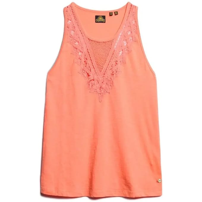 Superdry JERSEY LACE VEST Dames Top - Maat M
